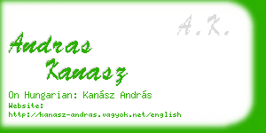 andras kanasz business card